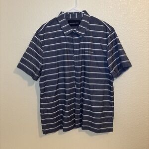 Mens Calvin Klein Jeans Short Sleeve Button Up Shirt Navy size XL